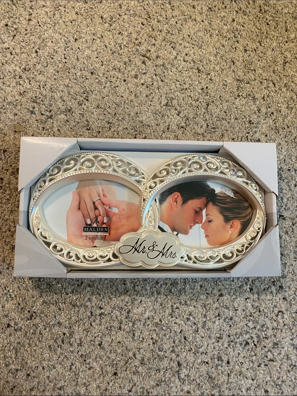 Malden Silver Double Oval 'Mr. & Mrs.' Photo Frame